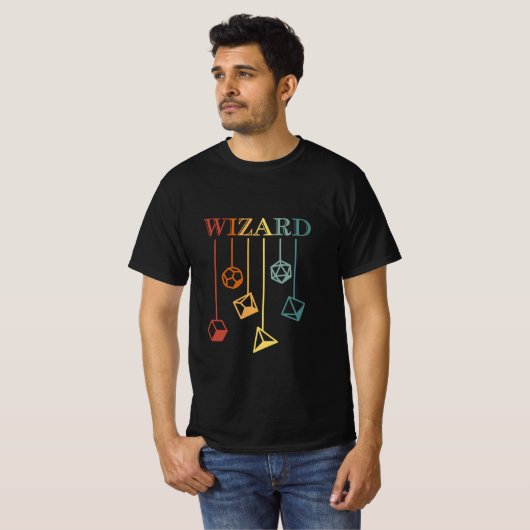 Wizard Dungeon Fantasy Role spielt T-Shirt (Vorne ganz)