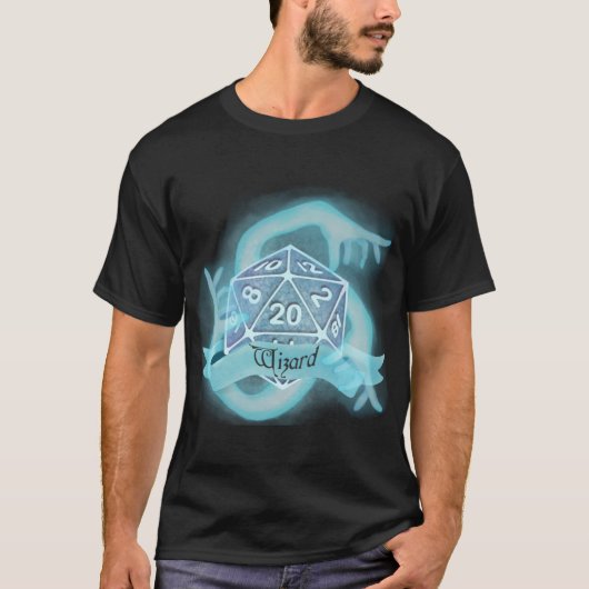 Wizard Dungeons and Dragons dice T-Shirt (Vorderseite)