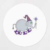 Wizard Elephant Etiketten (Design 2)