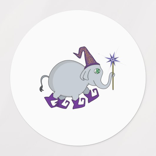Wizard Elephant Etiketten (Design 1)
