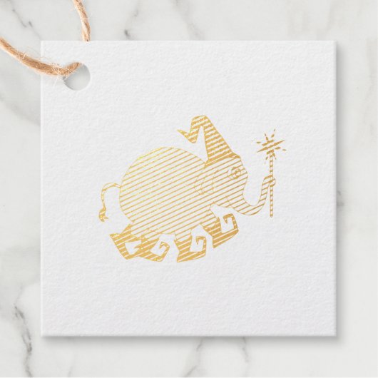 Wizard Elephant Geschenkanhänger (Vorderseite)