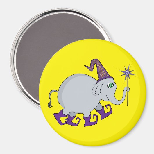 Wizard Elephant Magnet (Vorderseite/Rückseite)