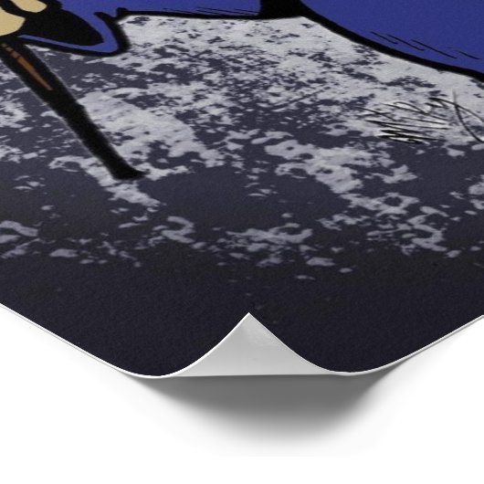 Wizard & Frog B&W Hintergrund Poster (Ecke)