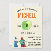 Wizard Frog Fairy Tale Word Cloud Name Collage Einladung (Rückseite)