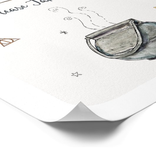 Wizard Gastgeschenk Signierung Poster (Ecke)