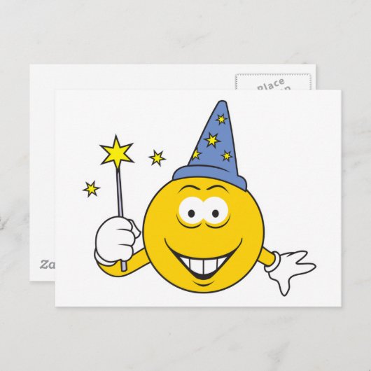 Wizard-Gesicht Postkarte (Vorne/Hinten)