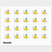 Wizard-Gesicht Runder Aufkleber (Blatt)