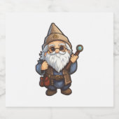 Wizard Gnome Schaumweinetikett (Einzelnes Label)