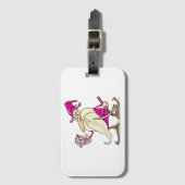 Wizard Gnome with Large Diamond Gemstone Gepäckanhänger (Vorderseite Vertikal)