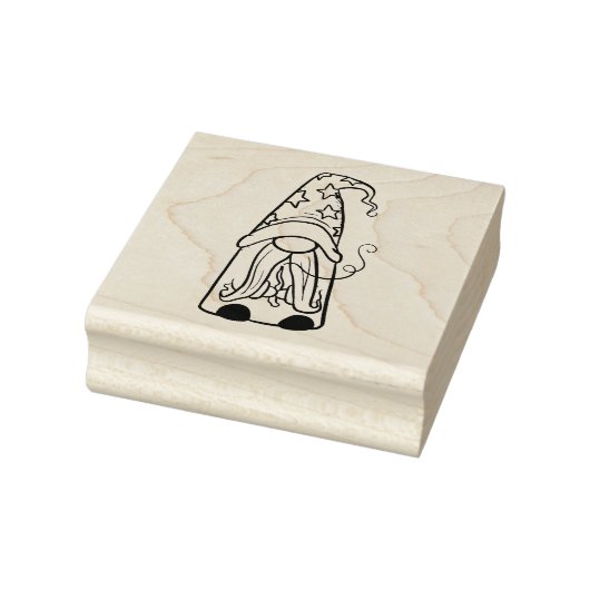 Wizard Gnome Wood Art Briefmarke Gummistempel (Stempel)