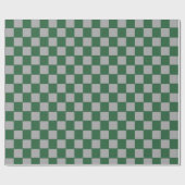 Wizard Green und Grau Checkered Geschenkpapier (Flach)