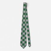 Wizard Green und Grau Checkered Krawatte (Vorderseite)