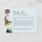 Wizard Halloween Boy Book Request Baby Dusche Begleitkarte (Vorderseite)