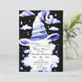 Wizard Hat Baby Shower Einladung (Stehend Vorderseite)
