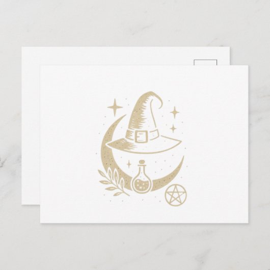 Wizard Hat Postcard - Hexerei und Magie Postkarte (Vorne/Hinten)