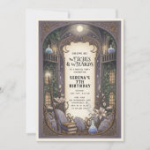 Wizard Hexe Magic Castle Geburtstag Einladung (Vorderseite)