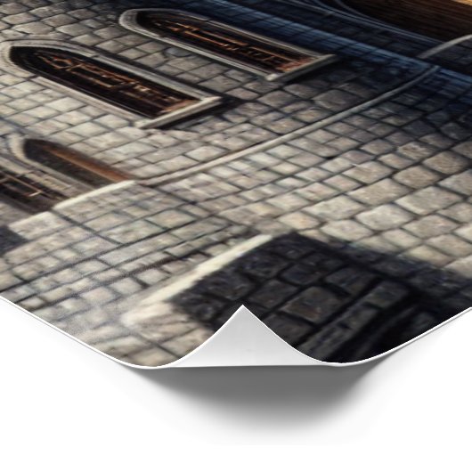 Wizard in Castle Tower Poster (Ecke)