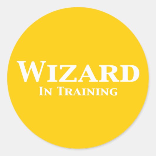 Wizard in Training Geschenke Runder Aufkleber (Vorderseite)
