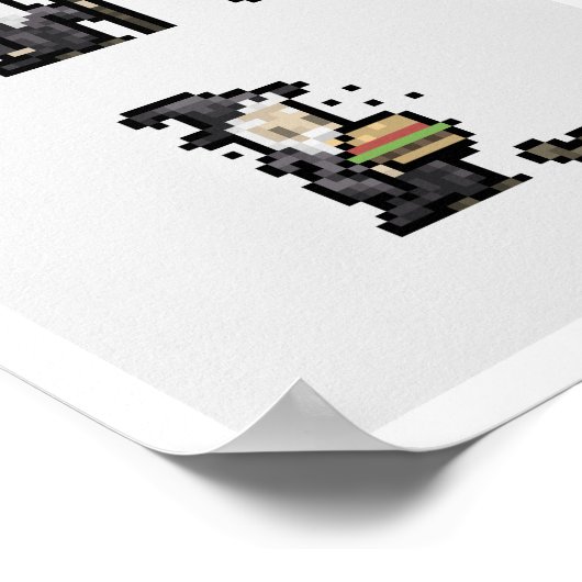 Wizard is hungrige Column Pixel Art Poster (Ecke)
