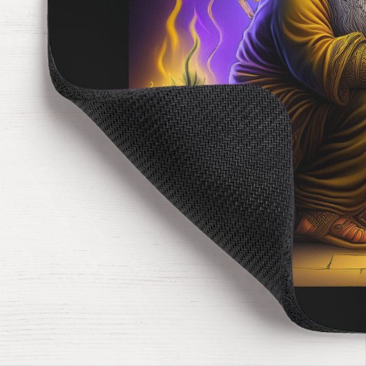 Wizard Is Seated At Table Conjuring A Spell Mousepad (Ecke)