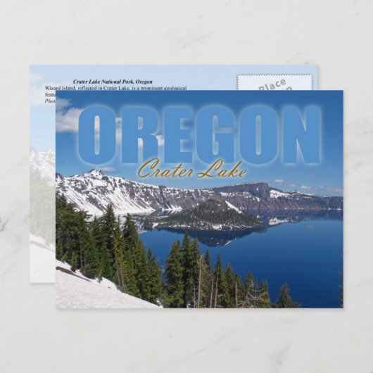 Wizard Island, Crater Lake National Park, Oregon Postkarte (Vorne/Hinten)
