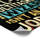 Wizard Job Title Quote - Funny Ad S Manager  Poster (Ecke)