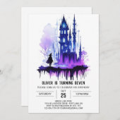 Wizard Kids Editable Birthday Einladung (Vorne/Hinten)