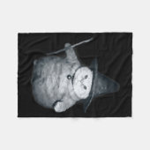 Wizard Kitten Meme Chonk Witch Cat Meme Stud Brain Fleecedecke (Vorderseite (Horizontal))
