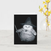 Wizard Kitten Meme Chonk Witch Cat Meme Stud Brain Karte (Gelbe Blume)