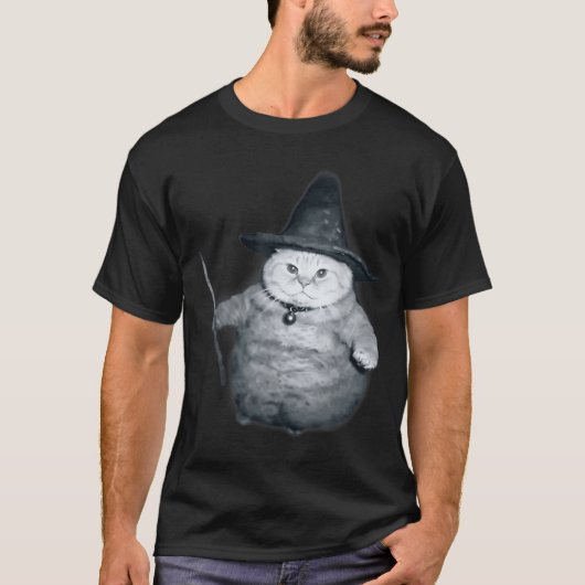 Wizard Kitten Meme Chonk Witch Cat Meme Stud Brain T-Shirt (Vorderseite)