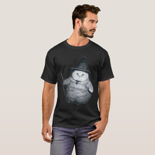 Wizard Kitten Meme Chonk Witch Cat Meme Stud Brain T-Shirt (Vorne ganz)
