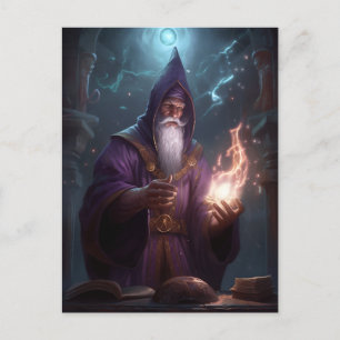 Wizard Mage Magic Fantasy Art Postkarte