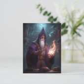 Wizard Mage Magic Fantasy Art Postkarte (Stehend Vorderseite)