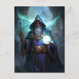 Wizard Mage Magic Fantasy Art Postkarte