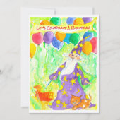 Wizard Magic Balloons Geburtstagsfeier Einladung (Vorderseite)