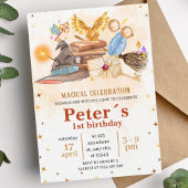 Wizard Magical Kids Birthday Party Invitation Einladung