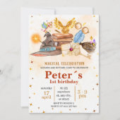 Wizard Magical Kids Birthday Party Invitation Einladung (Vorderseite)