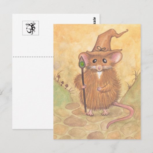 Wizard-Maus Postkarte (Vorne/Hinten)