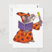 Wizard-Maus Postkarte (Vorne/Hinten)