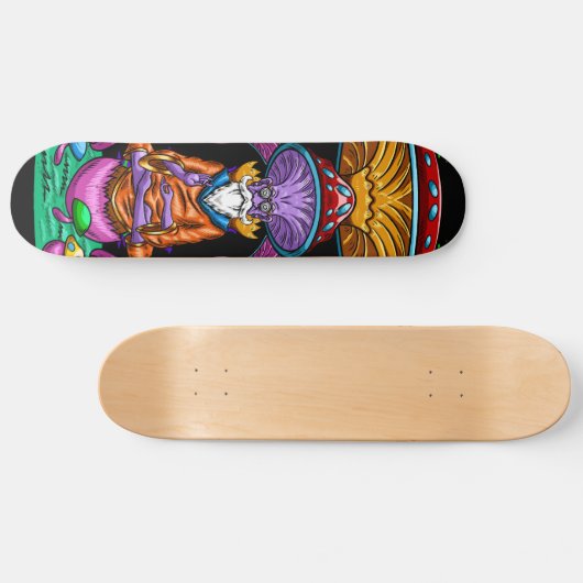 Wizard Mushroom Head Skateboard (Horizontal)