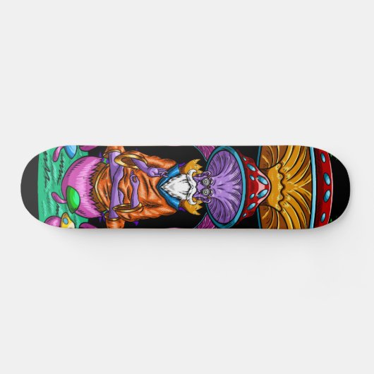 Wizard Mushroom Head Skateboard (Horizontal)