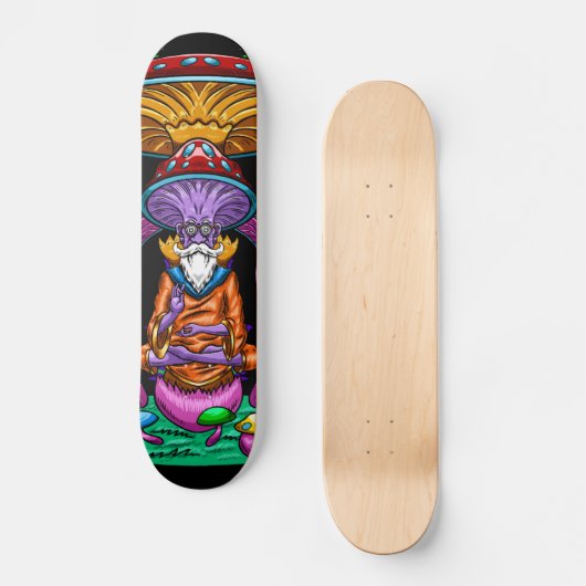 Wizard Mushroom Head Skateboard (Vorderseite)