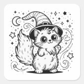 Wizard Niedlich Cat Sticker (Vorderseite)