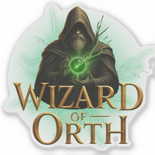 Wizard of Orth Logo Sticker – Magical Emblem (Vorderseite)