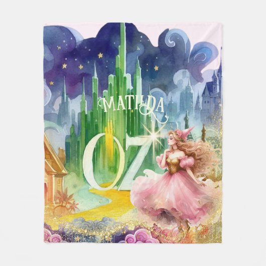 Wizard of Oz Birthday Good Hexe Custom Decor Fleecedecke (Vorderseite)