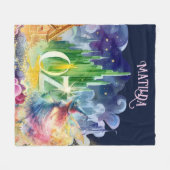 Wizard of Oz Birthday Good Hexe Custom Decor Fleecedecke (Vorderseite (Horizontal))