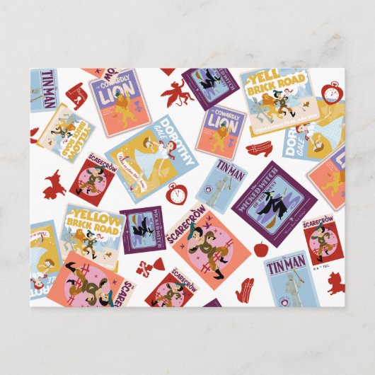 Wizard of Oz™ Character Print Toss Pattern Postkarte (Vorderseite)
