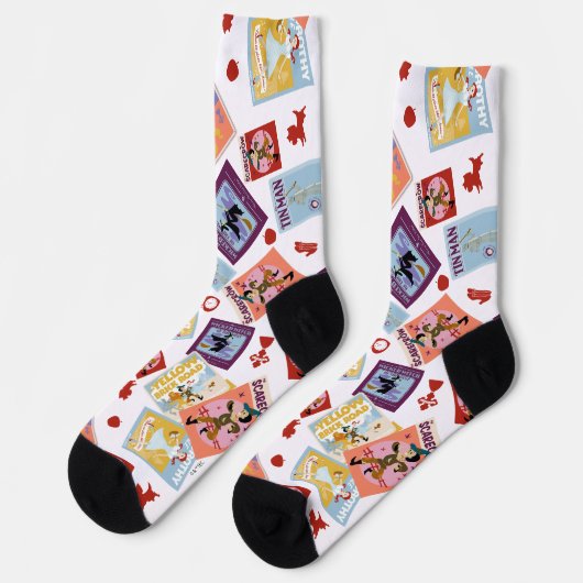 Wizard of Oz™ Character Print Toss Pattern Socken (Linkes Detail)