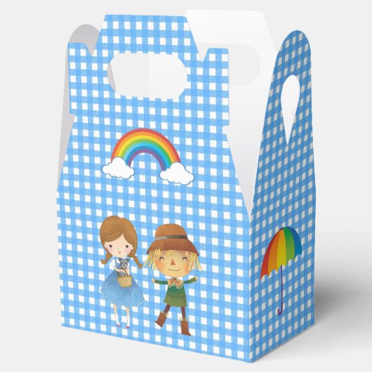 Wizard of Oz Characters on Blue and White Gingham Geschenkschachtel (Geöffnet)