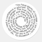 Wizard of Oz courage quote sticker (Vorderseite)